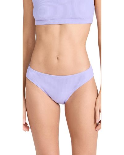 Madewell Rib Devon Bikini Bottom Ubtle Lavender - Blue
