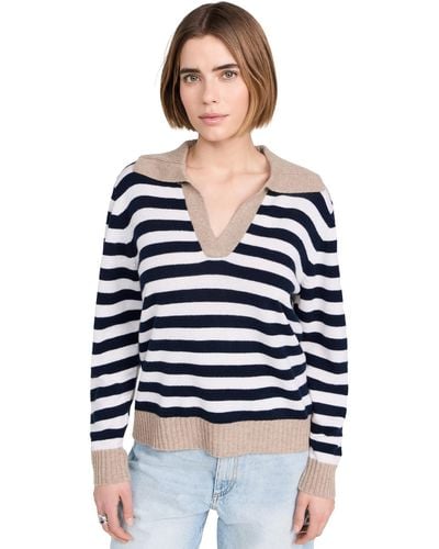 Jumper 1234 Sweater Stripe Collar Cashmere Pullover - Black