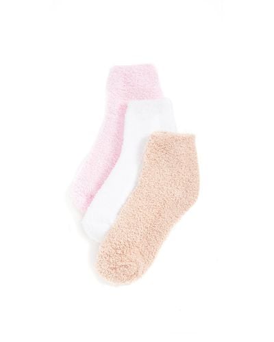 Stems 3 Pack Cozy Ankle Socks - Pink