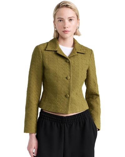 Proenza Schouler Quinn Jacket In Tweed - Green