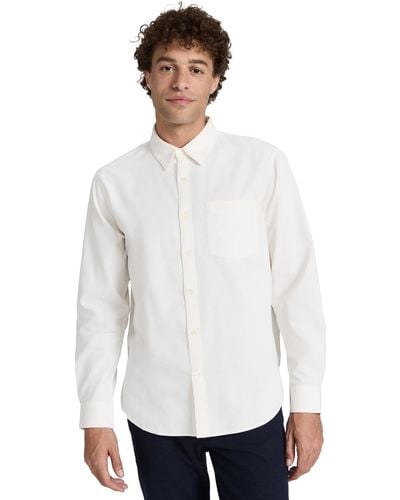 Club Monaco Club Onaco Pinwale Corduroy Shirt Crea - White