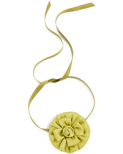 Lele Sadoughi Silk Gardenia Ribbon Choker - Multicolor