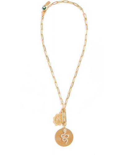 Elizabeth Cole Medusa Necklace - White