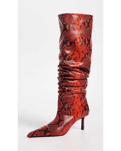 Alexander Wang Viola 65 Slouch Boots - Red