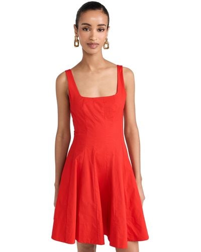 STAUD Mini Wells Dress - Red