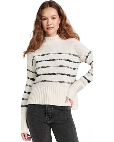 Veronica Beard Viori Sweater White/back - Black