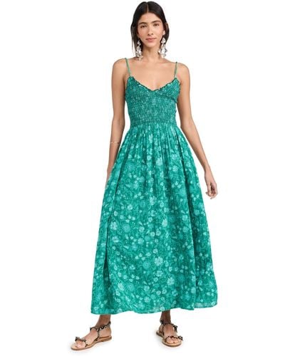Free People Sweet Nothings Idi Dress Forest Cobo - Green