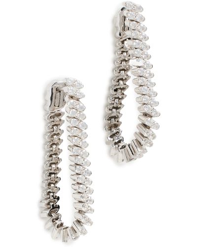 Shashi Kalista Chain Earrings - White
