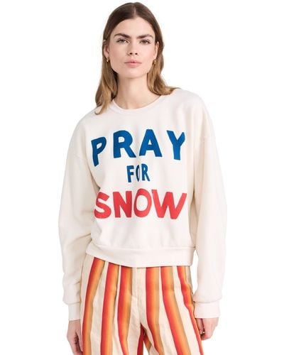 Aviator Nation Pray For Snow Crew Sweatshirt - Multicolor
