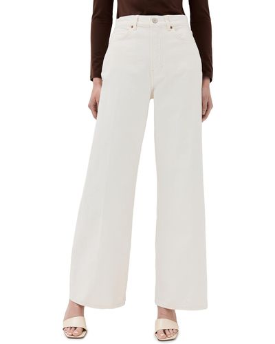 Reformation Cary High Rise Wide Leg Jeans - White