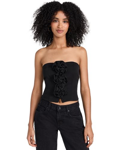 Endless Rose Ende Roe Trape Fower Top Back - Black