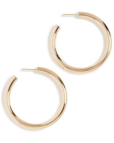 Jennifer Zeuner Lou Medium Hoop Earrings - Metallic