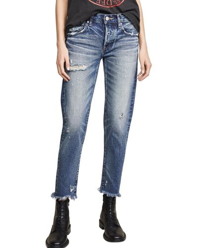 Moussy Kelley Tapered Jeans - Blue