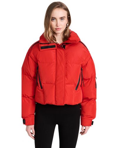 SHOREDITCH SKI CLUB Shoitch Ski Club Diana Puffer Jacket - Red