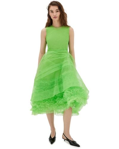 Molly Goddard Asher Dress - Green