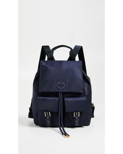 Tory Burch Tilda Nylon Flap Backpack - Blue