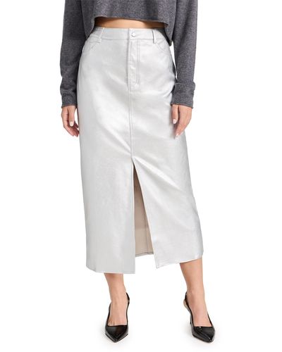 Wayf 5 Pocket Midi Skirt - White