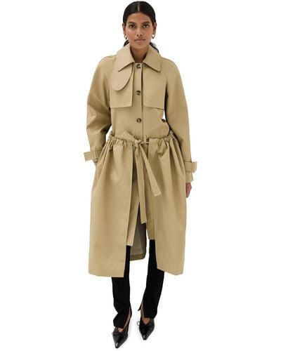 JW Anderson Gathered Waist Trench Coat - Natural