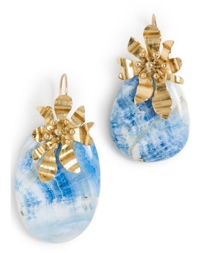 Ulla Johnson Floret Stone Drop Earrings - Blue