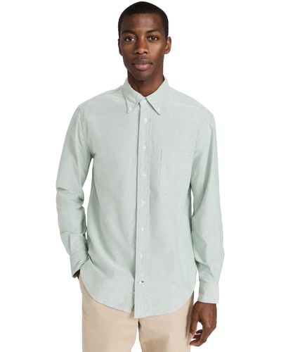 Gitman Vintage Brushed Cotton Fall Oxford Shirt - Green