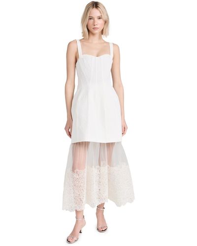 Jonathan Simkhai Callan Bustier Midi Dress - White