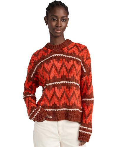 The Great The Folk Pullover - Red