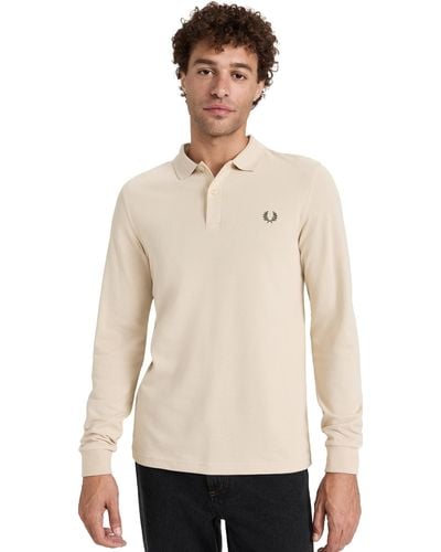 Fred Perry Ong Eeve Pain Hirt Oatmea Xx - Natural