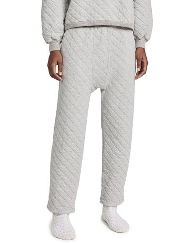 The Great The Quilted Pajama Pants - White