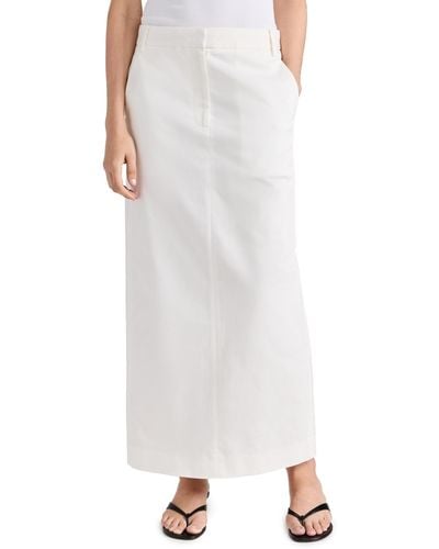 Tibi Chino Maxi Skirt - White