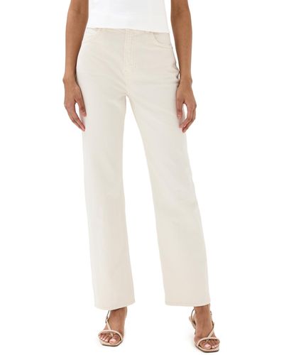 Reformation Abby High Rise Straight Jeans - White