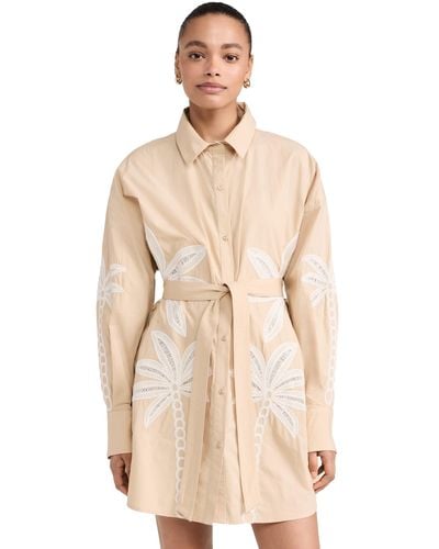 Hemant & Nandita Heant And Nandita Shirt Dress With Tie Up Bet And Sip - Natural