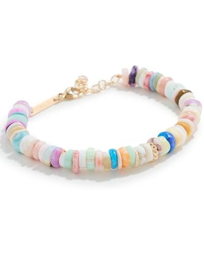 Zoe Chicco 14k Light Tone Mixed Color Opal Beads Bracelet - Multicolor