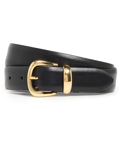 Anderson's Narrow Semi Formal Calf Leather Belt - Black
