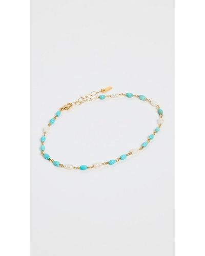 Chan Luu Turquoise Mix Pearl Anklet - Multicolor