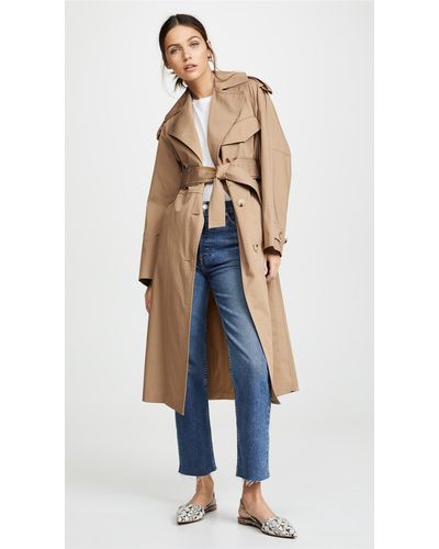 Vince Cotton Trench Coat - Natural