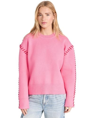 English Factory Whip Stitch Sweater - Pink