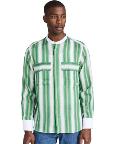 Wales Bonner Cadence Silk Shirt - Green
