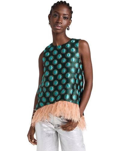 La DoubleJ A Doube J A Caa Top With Feather Jacquard Winter Un - Green