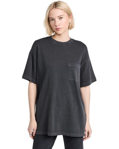 Madewell Adewe Boyfriend Pocket Tee Back Coa - Black