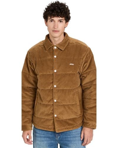 Obey Grand Cord Hirt Jacket - Brown
