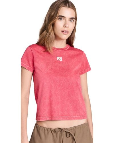 Alexander Wang Bandeau Lace Trim Top in Light Pink