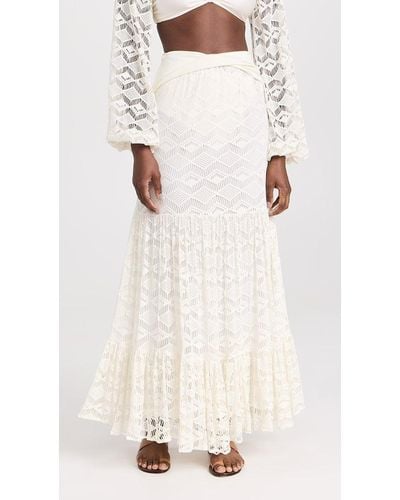 PATBO Crochet Idi Skirt - White