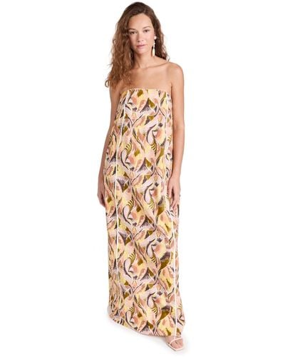 Nackiyé Stripped Strapless Gown - Multicolour