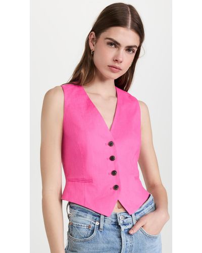 Rag & Bone Priya Linen Vest - Pink