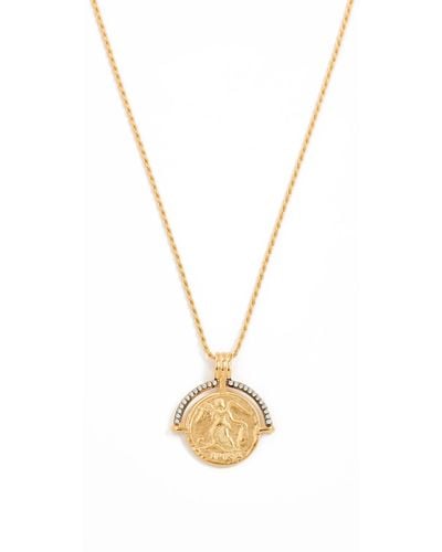 Missoma Lucy Williams Engravable Fortuna Arc Coin Necklace - White