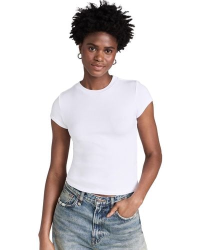 PERFECTWHITETEE Perfecttee Jude Ribbed Baby Tee - White