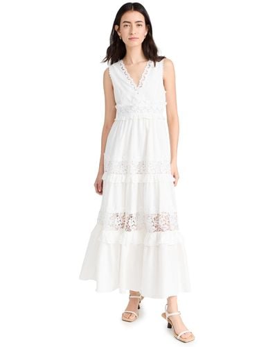 Endless Rose Endess Rose Seeveess Ace Mixed Ong Dress - White