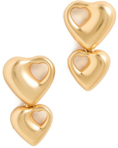 Madewell Cutout Heart Statement Puffy Earrings - Multicolour