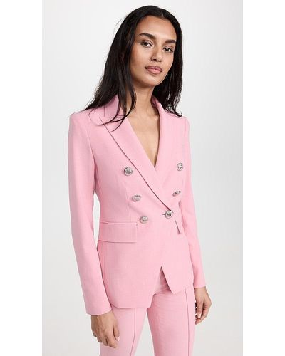 Veronica Beard Miller Dickey Double-breasted Blazer - Pink
