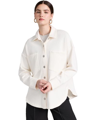 Z Supply Z Upply All Day Knit Button Down Andtone - White